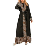 FeelModest Vintage Leopard Print Abaya-Abaya > Open Abaya > Black Abaya > Modest Dress > Black Abaya > Eid Outfit > Islamic Dress > Elegant Abaya > Hijab > Chiffon Hijab > Abayabuth > Modanisa-Feelmodest