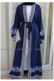 MissModesty Embroidery Blue Open Abaya-Abaya > Dubai Abaya > Modest > Abaya Online > Open Abaya > Closed Abaya > Modanisa > Abayabuth > Abaya UK > Hijab > Muslim Dress > Modest Dress > Grey Abaya > Plain Abaya > FeelModest-Feelmodest