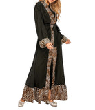 FeelModest Vintage Leopard Print Abaya-Abaya > Open Abaya > Black Abaya > Modest Dress > Black Abaya > Eid Outfit > Islamic Dress > Elegant Abaya > Hijab > Chiffon Hijab > Abayabuth > Modanisa-Feelmodest