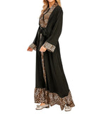 FeelModest Vintage Leopard Print Abaya-Abaya > Open Abaya > Black Abaya > Modest Dress > Black Abaya > Eid Outfit > Islamic Dress > Elegant Abaya > Hijab > Chiffon Hijab > Abayabuth > Modanisa-Feelmodest
