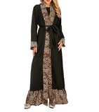 FeelModest Vintage Leopard Print Abaya-Abaya > Open Abaya > Black Abaya > Modest Dress > Black Abaya > Eid Outfit > Islamic Dress > Elegant Abaya > Hijab > Chiffon Hijab > Abayabuth > Modanisa-Feelmodest