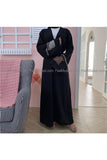 FeelModest Black Open Abaya-Abaya-Feelmodest