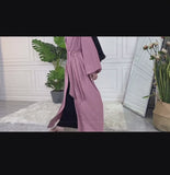 Classic Grey Open Abaya