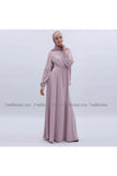 Modest Light Pink Dress-Dress-Feelmodest