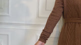 FeelModest Classic Brown Long Open Cardigan