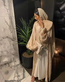 Classic Silk Beige Open Abaya-Abaya > Dubai Abaya > Modest > Abaya Online > Open Abaya > Closed Abaya > Modanisa > Abayabuth > Abaya UK > Hijab > Muslim Dress > Modest Dress > Grey Abaya > Plain Abaya > FeelModest > Abaya Buth > White Abaya > Silk Abaya-Feelmodest