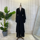 MissModesty Classic Black Open Abaya-Abaya > Dubai Abaya > Modest > Abaya Online > Open Abaya > Closed Abaya > Modanisa > Abayabuth > Abaya UK > Hijab > Muslim Dress > Modest Dress > Grey Abaya > Plain Abaya > FeelModest-Feelmodest