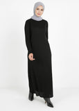 MissTavin Black Knitted Modest Dress-Abaya > Dubai Abaya > Modest > Abaya Online > Open Abaya > Closed Abaya > Modanisa > Abayabuth > Abaya UK > Hijab > Muslim Dress > Modest Dress > Grey Abaya > Plain Abaya > FeelModest > Abaya Buth > White Abaya > Knitt Dress > Abaya Buth-Feelmodest