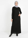 MissTavin Black Knitted Modest Dress-Abaya > Dubai Abaya > Modest > Abaya Online > Open Abaya > Closed Abaya > Modanisa > Abayabuth > Abaya UK > Hijab > Muslim Dress > Modest Dress > Grey Abaya > Plain Abaya > FeelModest > Abaya Buth > White Abaya > Knitt Dress > Abaya Buth-Feelmodest