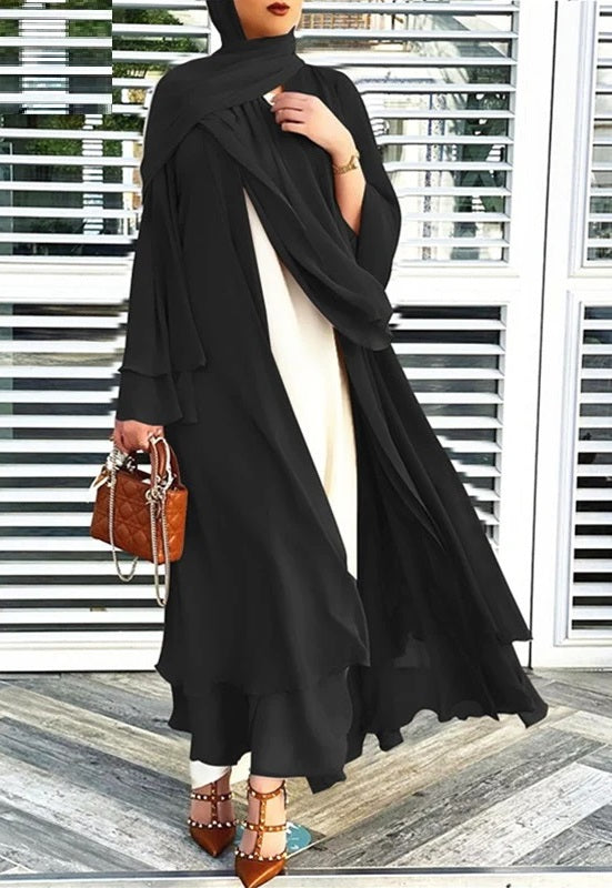 MissModesty Classic Black Open Abaya-Abaya > Dubai Abaya > Modest > Abaya Online > Open Abaya > Closed Abaya > Modanisa > Abayabuth > Abaya UK > Hijab > Muslim Dress > Modest Dress > Grey Abaya > Plain Abaya > FeelModest-Feelmodest