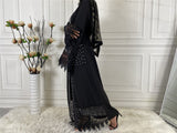 MissModesty Pearls Lace Open Abaya-Abaya > Dubai Abaya > Modest > Abaya Online > Open Abaya > Closed Abaya > Modanisa > Abayabuth > Abaya UK > Hijab > Muslim Dress > Modest Dress > Grey Abaya > Plain Abaya > FeelModest-Feelmodest