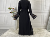 MissModesty Pearls Lace Open Abaya-Abaya > Dubai Abaya > Modest > Abaya Online > Open Abaya > Closed Abaya > Modanisa > Abayabuth > Abaya UK > Hijab > Muslim Dress > Modest Dress > Grey Abaya > Plain Abaya > FeelModest-Feelmodest