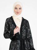 MissKarima Black Lace Open Abaya-Abaya > Dubai Abaya > Modest > Abaya Online > Open Abaya > Closed Abaya > Modanisa > Abayabuth > Abaya UK > Hijab > Muslim Dress > Modest Dress > Grey Abaya > Plain Abaya > FeelModest > Pink Abaya >Eid Outfit > Beige Abaya-Feelmodest