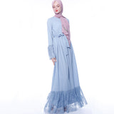 MissModesty Light Blue Long Laced Dress-Dress-Feelmodest