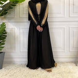 MissModesty Brown Classic Pearls Abaya
