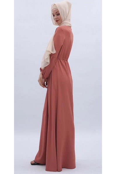MissModesty Carol Red Dress-Dress-Feelmodest