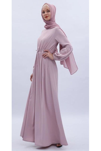 Modest Light Pink Dress-Dress-Feelmodest