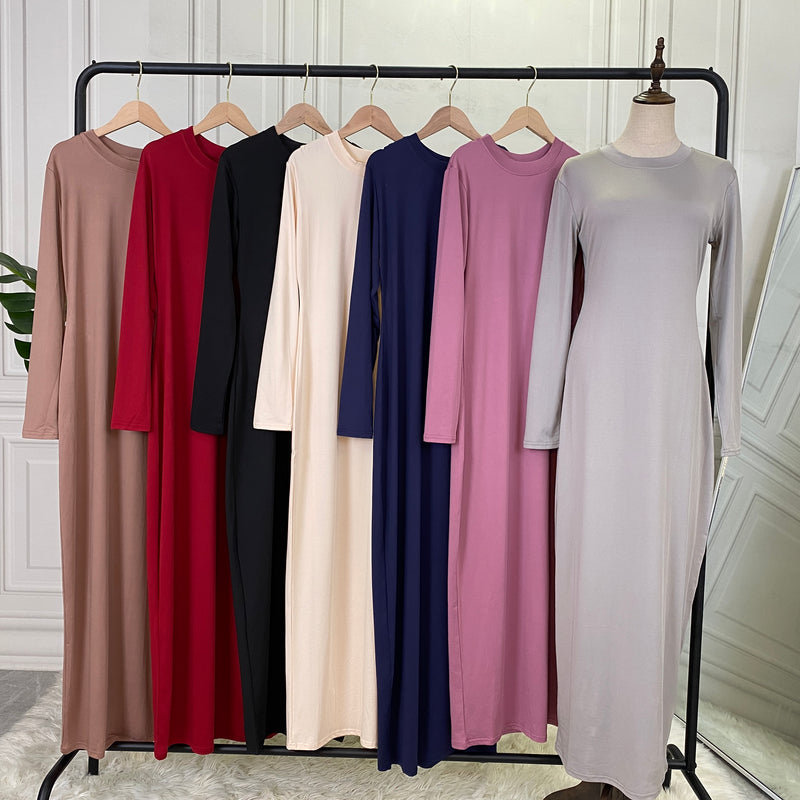 MissModesty Grey Bodycon Long Dress-Abaya > Dubai Abaya > Modest > Abaya Online > Open Abaya > Closed Abaya > Modanisa > Abayabuth > Abaya UK > Hijab > Muslim Dress > Modest Dress > Grey Abaya > Plain Abaya > FeelModest > Abaya Buth > White Abaya-Feelmodest