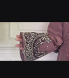MissAmina Pink Pearl Open Abaya - Ready to Dispatch