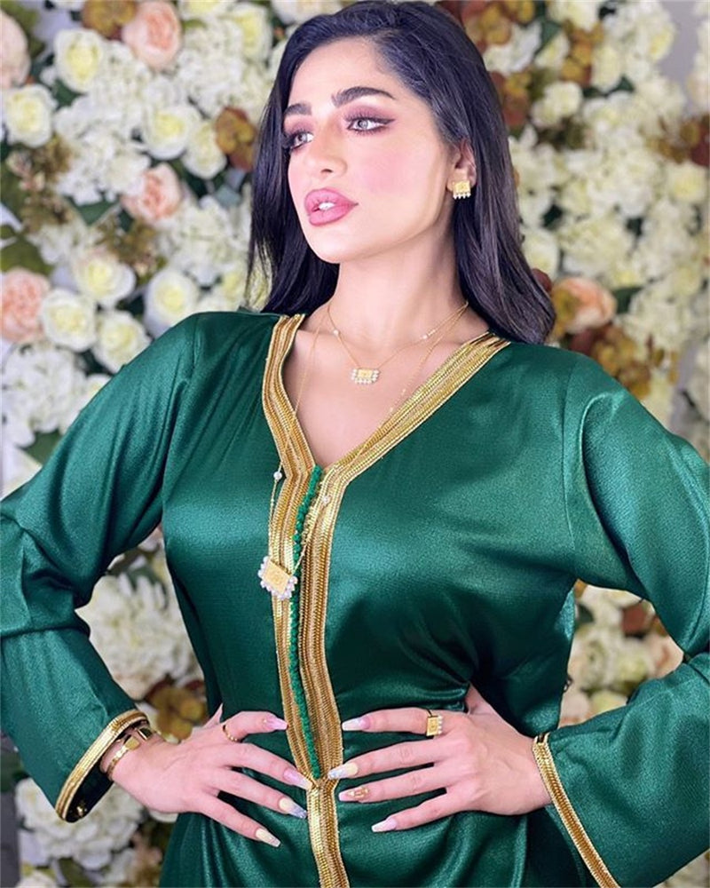 FeelModest Green Satin Maxi Dress-Abaya > Dubai Abaya > Modest > Abaya Online > Open Abaya > Closed Abaya > Modanisa > Abayabuth > Abaya UK > Hijab > Muslim Dress > Modest Dress > Grey Abaya > Plain Abaya > FeelModest-Feelmodest