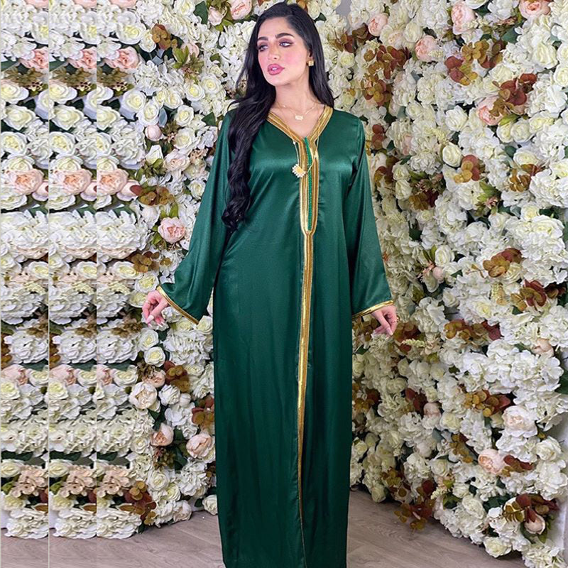FeelModest Green Satin Maxi Dress-Abaya > Dubai Abaya > Modest > Abaya Online > Open Abaya > Closed Abaya > Modanisa > Abayabuth > Abaya UK > Hijab > Muslim Dress > Modest Dress > Grey Abaya > Plain Abaya > FeelModest-Feelmodest