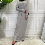 MissModesty Grey Bodycon Long Dress-Abaya > Dubai Abaya > Modest > Abaya Online > Open Abaya > Closed Abaya > Modanisa > Abayabuth > Abaya UK > Hijab > Muslim Dress > Modest Dress > Grey Abaya > Plain Abaya > FeelModest > Abaya Buth > White Abaya-Feelmodest