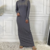 MissAmina Grey Classic Knitted Dress-Abaya > Dubai Abaya > Modest > Abaya Online > Open Abaya > Closed Abaya > Modanisa > Abayabuth > Abaya UK > Hijab > Muslim Dress > Modest Dress > Grey Abaya > Plain Abaya > FeelModest > Abaya Buth > White Abaya > Modest Skirt > Skirt > Hawaa-Feelmodest