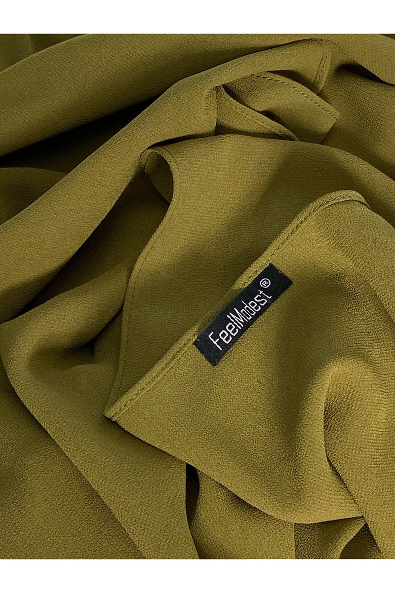 FeelModest Chiffon Hijab - Khaki-Hijab-Feelmodest