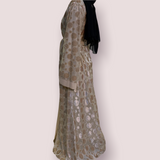 Classic Beige Open Abaya-Abaya > Dubai Abaya > Modest > Abaya Online > Open Abaya > Closed Abaya > Modanisa > Abayabuth > Abaya UK > Hijab > Muslim Dress > Modest Dress > Grey Abaya > Plain Abaya > FeelModest-Feelmodest
