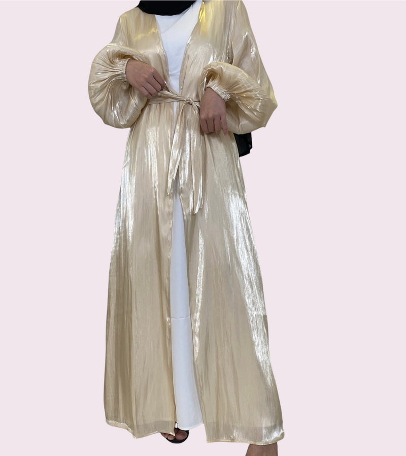 Classic Silk Beige Open Abaya-Abaya > Dubai Abaya > Modest > Abaya Online > Open Abaya > Closed Abaya > Modanisa > Abayabuth > Abaya UK > Hijab > Muslim Dress > Modest Dress > Grey Abaya > Plain Abaya > FeelModest > Abaya Buth > White Abaya > Silk Abaya-Feelmodest
