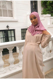 FeelModest Beige Dress Abaya-Abaya / Dress-Feelmodest