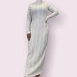 MissAmina White Classic Knitted Dress-Abaya > Dubai Abaya > Modest > Abaya Online > Open Abaya > Closed Abaya > Modanisa > Abayabuth > Abaya UK > Hijab > Muslim Dress > Modest Dress > Grey Abaya > Plain Abaya > FeelModest > Abaya Buth > White Abaya-Feelmodest