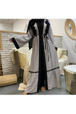 FeelModest Grey Open Abaya-Abaya > Dubai Abaya > Modest > Abaya Online > Open Abaya > Closed Abaya > Modanisa > Abayabuth > Abaya UK > Hijab > Muslim Dress > Modest Dress > Grey Abaya > Plain Abaya > FeelModest-Feelmodest