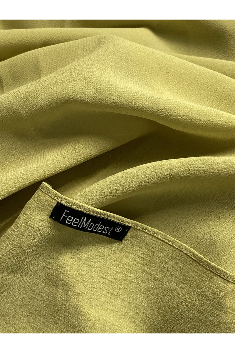 FeelModest Hunter Green Chiffon Hijab-Hijab-Feelmodest
