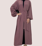 Classic Purple Open Abaya