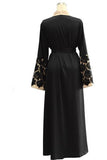 FeelModest Embroidery Open Abaya-Abaya > Dubai Abaya > Modest > Abaya Online > Open Abaya > Closed Abaya > Modanisa > Abayabuth > Abaya UK > Hijab > Muslim Dress > Modest Dress > Grey Abaya > Plain Abaya > FeelModest-Feelmodest