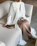 MissModesty Classic White Open Abaya-Abaya > Dubai Abaya > Abayatopia > Abaya Online > Open Abaya > Closed Abaya > Modanisa > Abayabuth > Abaya UK > Hijab > Muslim Dress > Modest Dress > Grey Abaya > Plain Abaya > FeelModest > Abaya Buth > White Abaya-Feelmodest