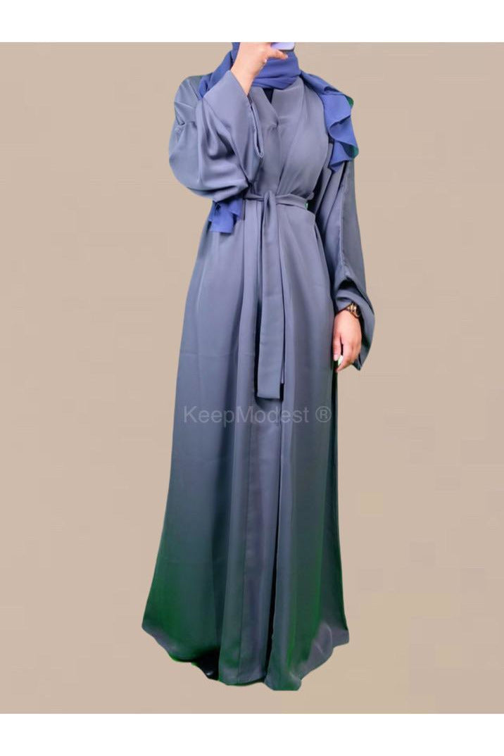 MissModesty Grey Open Abaya-Abaya-Feelmodest