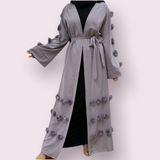 Classic 3D Flower Light Purple Open Abaya-Abaya > Dubai Abaya > Modest > Abaya Online > Open Abaya > Closed Abaya > Modanisa > Abayabuth > Abaya UK > Hijab > Muslim Dress > Modest Dress > Grey Abaya > Plain Abaya > FeelModest > Closed Abaya > Abaya Fashion > Abaya Buth-Feelmodest