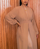 Classic Beige Open Abaya-Abaya > Dubai Abaya > Modest > Abaya Online > Open Abaya > Closed Abaya > Modanisa > Abayabuth > Abaya UK > Hijab > Muslim Dress > Modest Dress > Grey Abaya > Plain Abaya > FeelModest > Closed Abaya > Abaya Fashion-Feelmodest