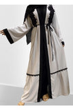 FeelModest Grey Open Abaya - Ready to Dispatch-Abaya > Dubai Abaya > Modest > Abaya Online > Open Abaya > Closed Abaya > Modanisa > Abayabuth > Abaya UK > Hijab > Muslim Dress > Modest Dress > Grey Abaya > Plain Abaya > FeelModest-Feelmodest