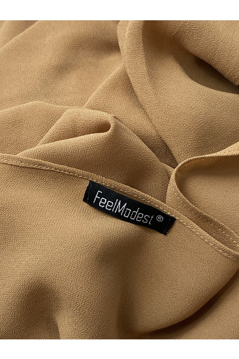 FeelModest Chiffon Hijab - Mauve Brown-Hijab-Feelmodest