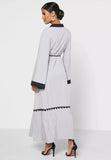 FeelModest Grey Open Abaya-Abaya > Dubai Abaya > Modest > Abaya Online > Open Abaya > Closed Abaya > Modanisa > Abayabuth > Abaya UK > Hijab > Muslim Dress > Modest Dress > Grey Abaya > Plain Abaya > FeelModest-Feelmodest