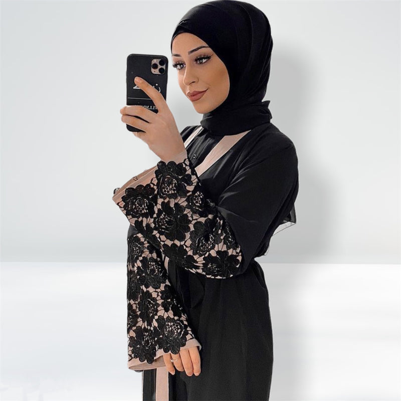 FeelModest Black Chiffon Hijab-Hijab-Feelmodest