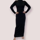 MissAmina Black Classic Knitted Dress
