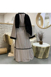 FeelModest Grey Open Abaya-Abaya > Dubai Abaya > Modest > Abaya Online > Open Abaya > Closed Abaya > Modanisa > Abayabuth > Abaya UK > Hijab > Muslim Dress > Modest Dress > Grey Abaya > Plain Abaya > FeelModest-Feelmodest
