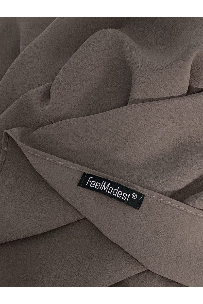 FeelModest Chiffon Hijab - Taupe-Hijab-Feelmodest