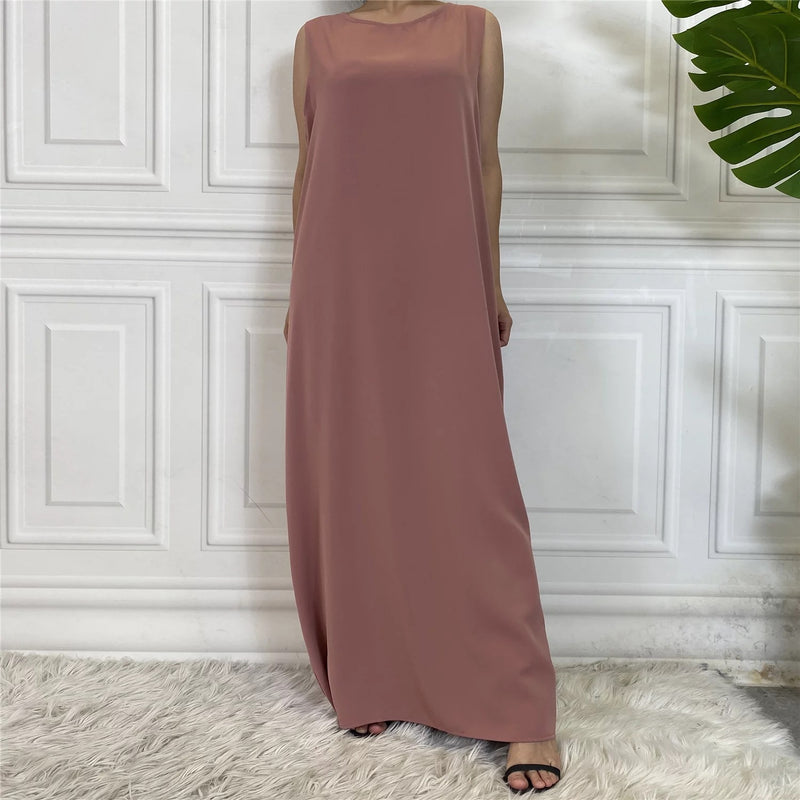 MissModesty Abaya Inner Slip Dress - Pink-Abaya > Dubai Abaya > Modest > Abaya Online > Open Abaya > Closed Abaya > Modanisa > Abayabuth > Abaya UK > Hijab > Muslim Dress > Modest Dress > Grey Abaya > Plain Abaya > FeelModest > Abaya Buth > White Abaya-Feelmodest