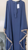 MissAmina Bat Sleeve Light Blue Abaya-Abaya > Dubai Abaya > Modest > Abaya Online > Open Abaya > Closed Abaya > Modanisa > Abayabuth > Abaya UK > Hijab > Muslim Dress > Modest Dress > Grey Abaya > Plain Abaya > FeelModest-Feelmodest