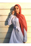 FeelModest Grey Closed Abaya Dress-Abaya / Dress-Feelmodest
